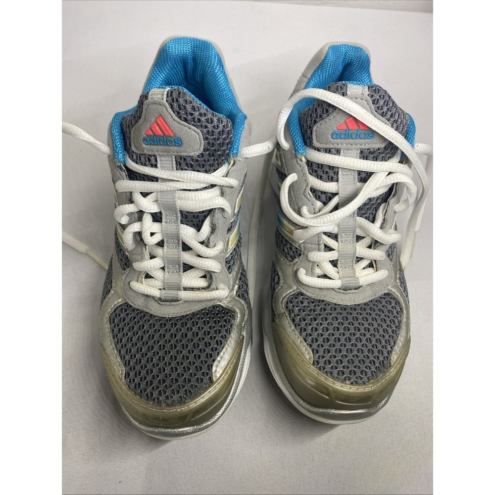 Womans Adidas adiPRENE Shoes Sneakers Size 5/2 Metallic Gray & Blue
